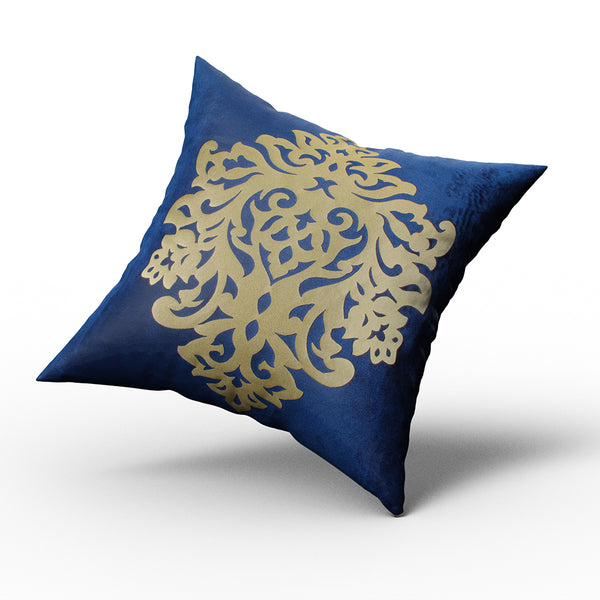 Golden Print Cushion - Dark Blue, Cushions & Pillows, Chase Value, Chase Value