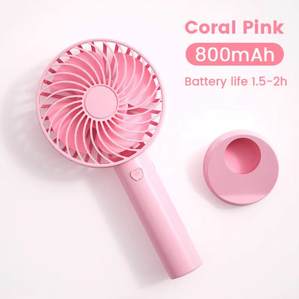 Mini Portable Powerful Hand Fan - Pink, Rechargeable Fan, Chase Value, Chase Value