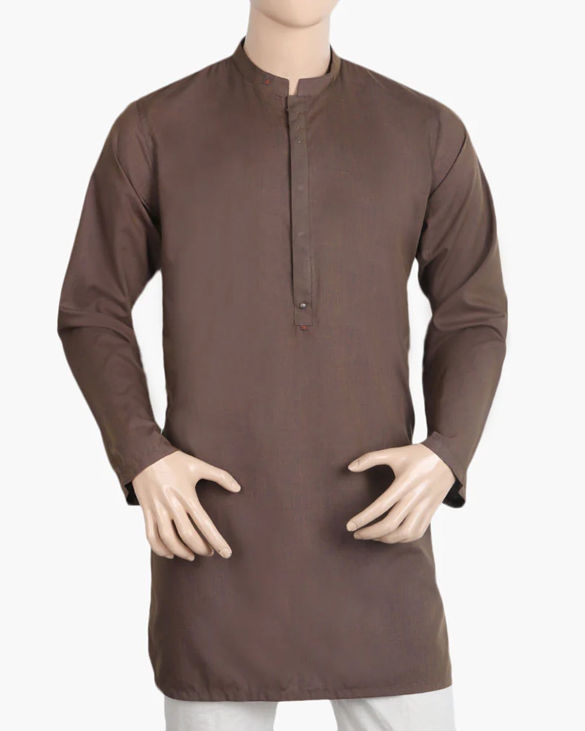 Eminent Men's Trim Fit Kurta - Dark Brown