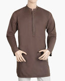 Eminent Men's Trim Fit Kurta - Dark Brown
