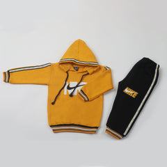 Boys Full Sleeves Pajama Suit - Yellow