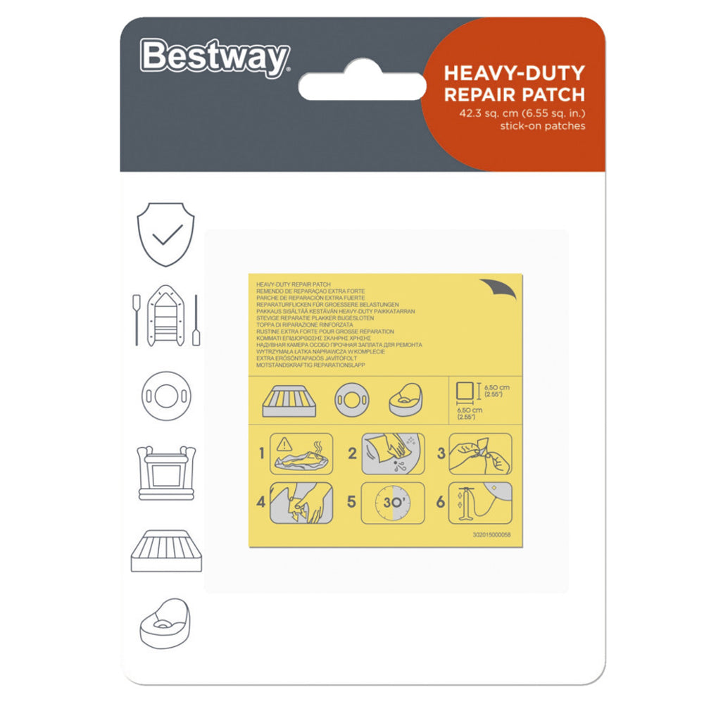 Bestway Repair Kit Large Pool 10 Heavy Self Adhesive Patches - Multi Color, Swimming, Bestway, Chase Value
