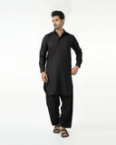Valuable Men's Plain Kameez Shalwar Suit - Black, Men's Shalwar Kameez, Chase Value, Chase Value