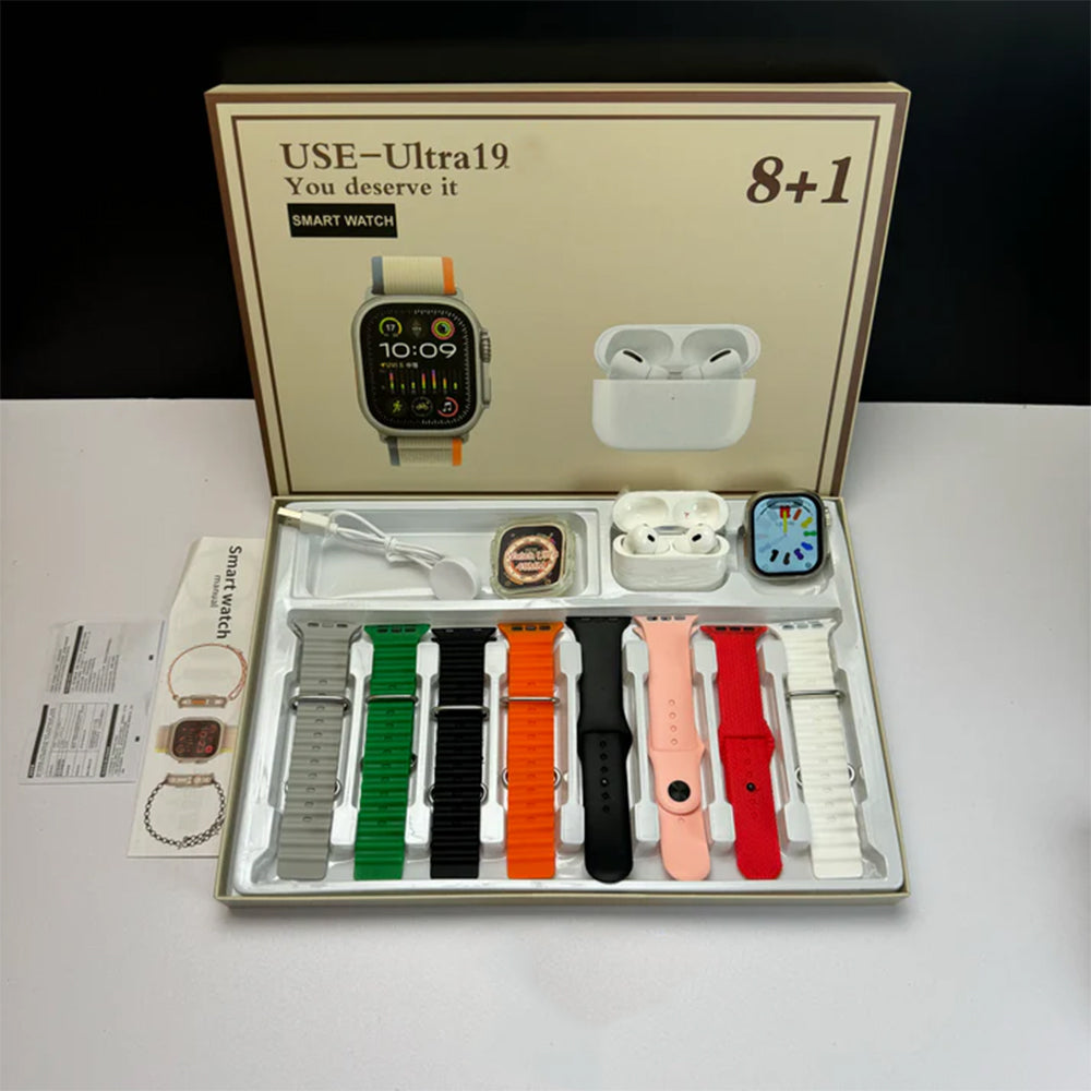 Use Ultra I9 8+1 Smart Watch with Earpads, Smart Watches, Chase Value, Chase Value
