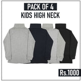 Kids Full Sleeves High Neck Pack of 4 - Multi, Boys High Neck, Chase Value, Chase Value