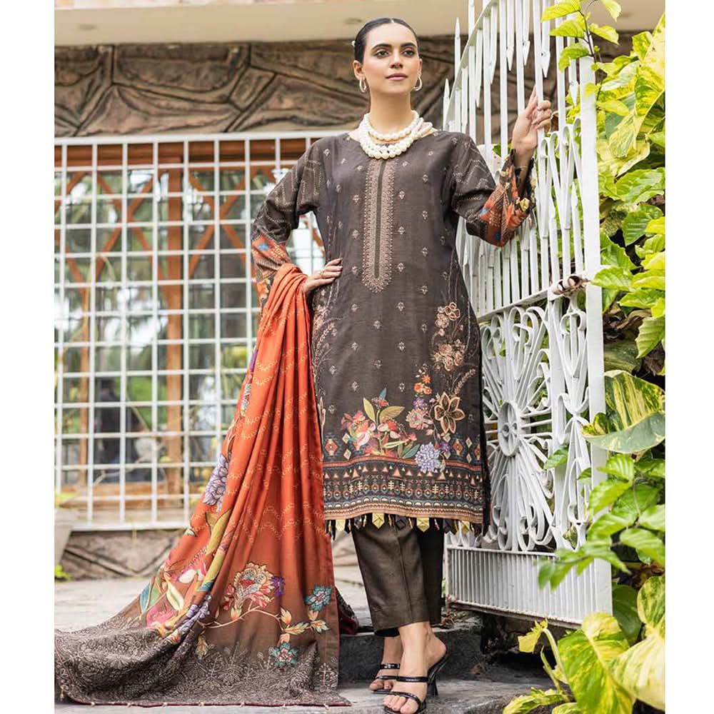 Schick Chambery Embroidered Un-stitched 3ps Suit - 4, Women, 3Pcs Shalwar Suit, MI Creation, Chase Value