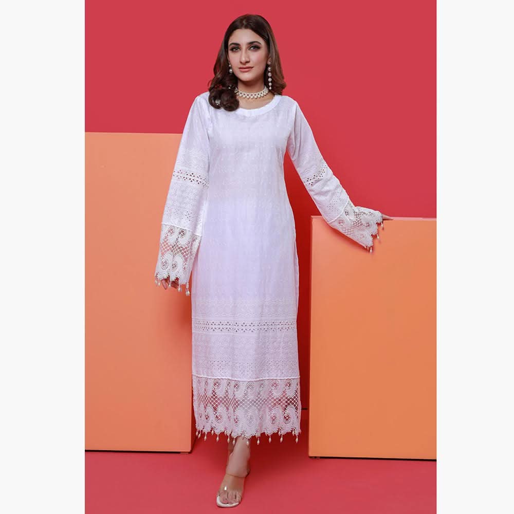 Jaza Schiffli Emroidered Lawn 2Pcs Unstitched Suit - 10, Women, 2Pcs Shalwar Suit, Mi Creation, Chase Value