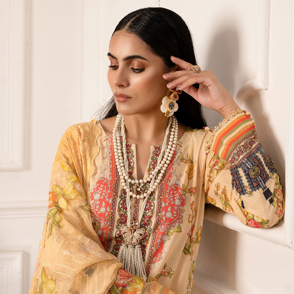 Al-Zohaib Sun Shine Cotton Printed Unstitched 3Pcs Suit - 10, Women, 3Pcs Shalwar Suit, Al-Zohaib Textiles, Chase Value