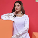 Jaza Schiffli Emroidered Lawn 2Pcs Unstitched Suit - 10, Women, 2Pcs Shalwar Suit, Mi Creation, Chase Value