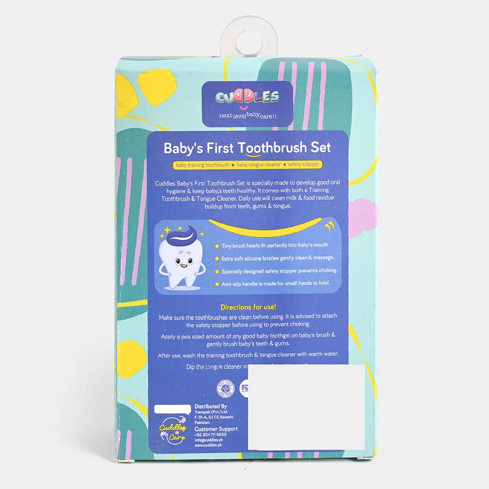 Cuddles First tooth brush and Oral hygiene set - Blue, Feeding Supplies, Cuddles, Chase Value