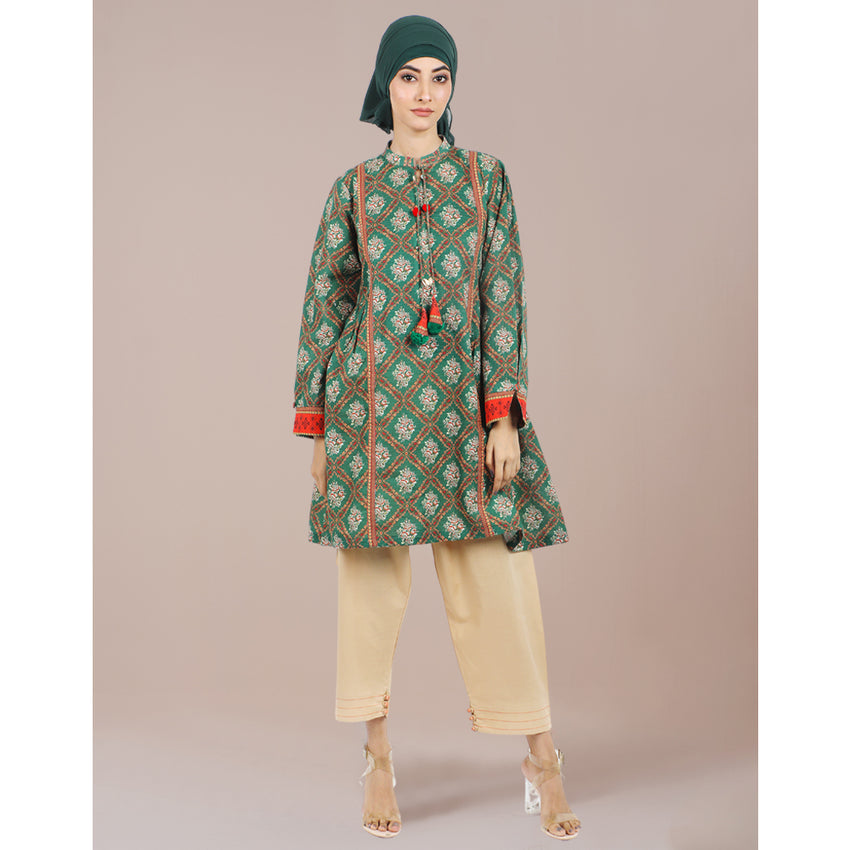 Eminent Women's Khaddar Digital Printed Un-stitched Kurti - Ew24Lpus1P10