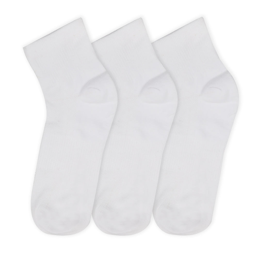 Men’s 3Pcs Ankle Socks - White, Men's Socks, Chase Value, Chase Value