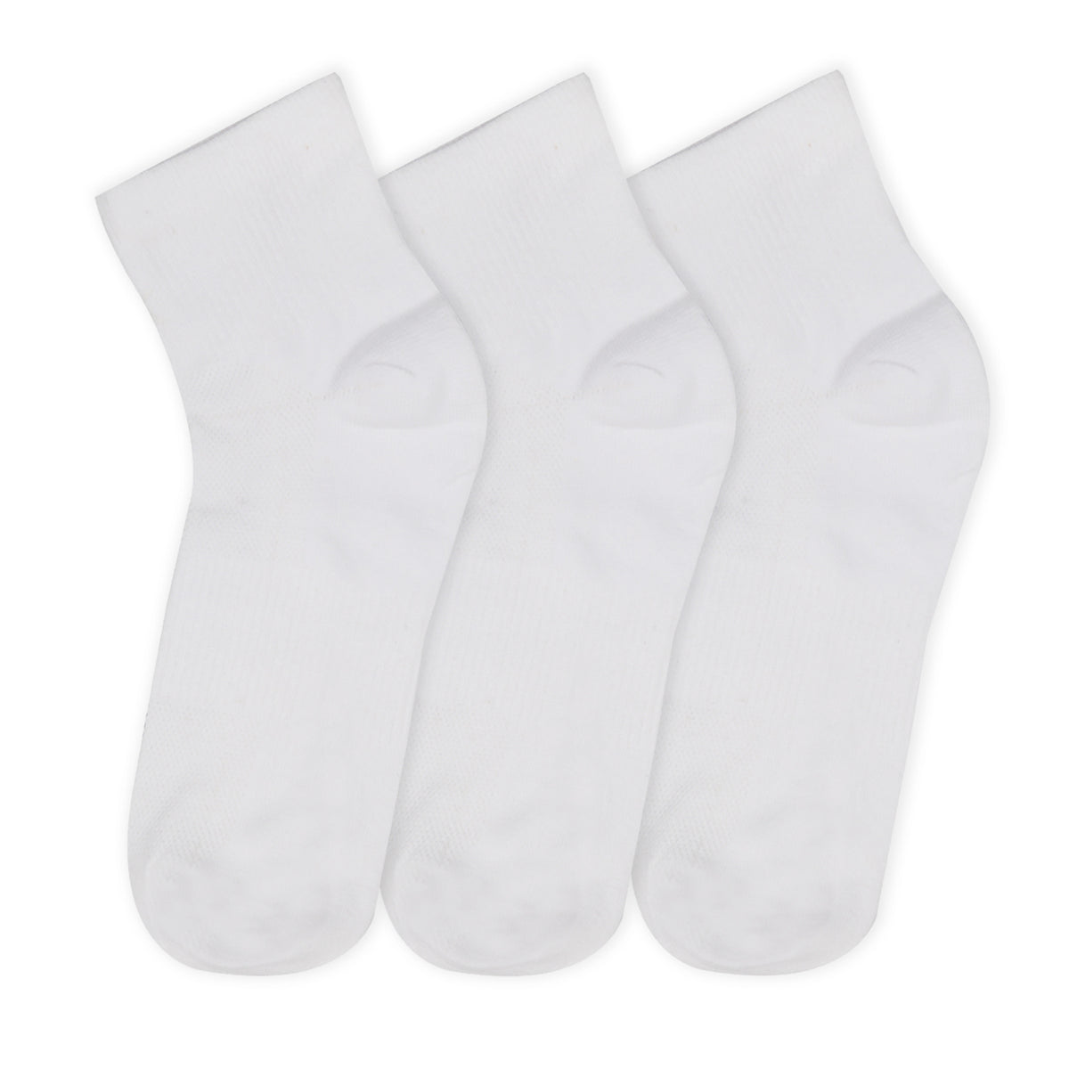 Men’s 3Pcs Ankle Socks - White, Men's Socks, Chase Value, Chase Value