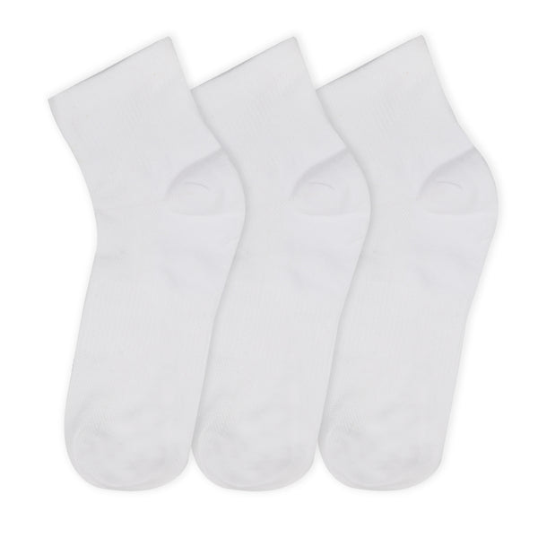 Men’s 3Pcs Ankle Socks - White