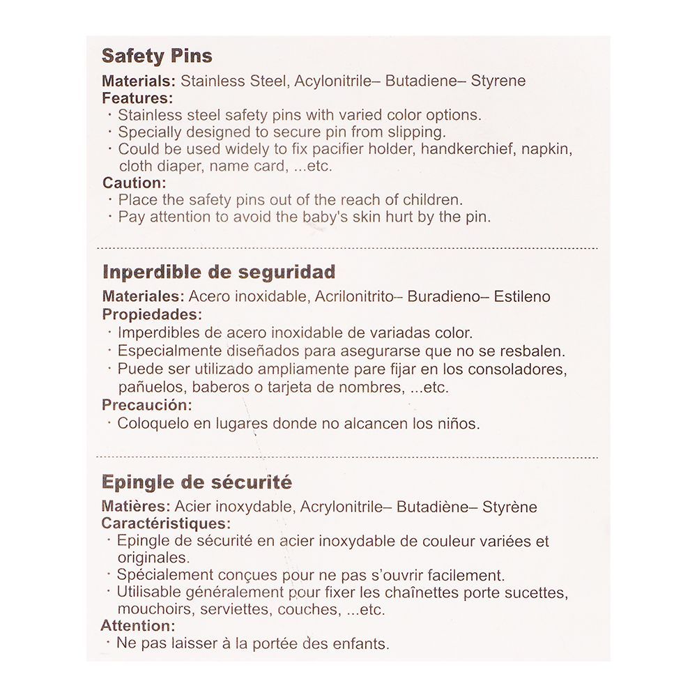 Farlin Safety Pin, 6-Pack, BF-121-6, Infants Accessories, Farlin, Chase Value