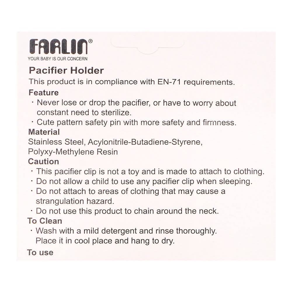 Farlin Doctor J. Pacifier Holder Chain, 0m+, BF-127, Infants Accessories, Farlin, Chase Value