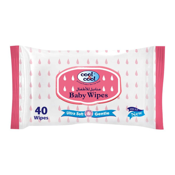 Cool & Cool Baby Wipes 40's 2382, Kids, Wipes, Clean & Clear, Chase Value