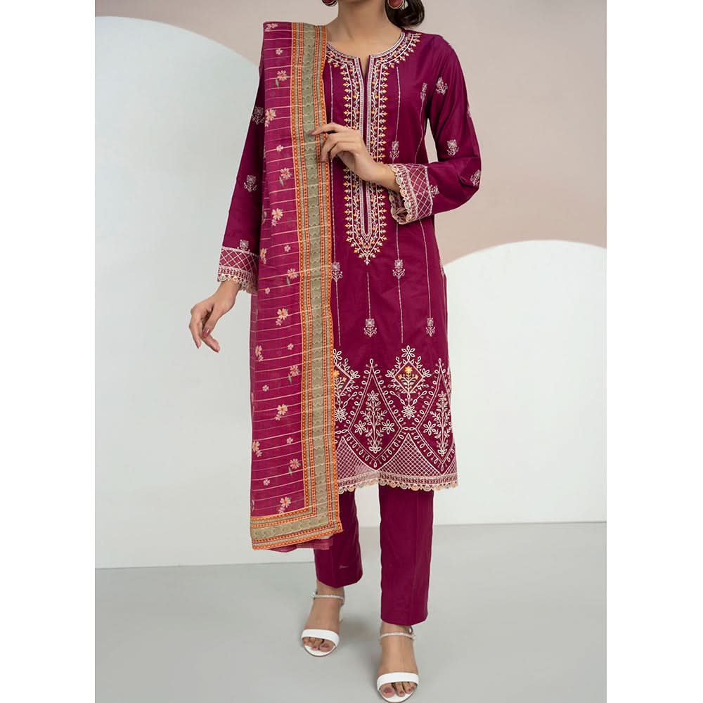 Anmaol Printed Embroidered Unstitched 3pcs Suit - 1011, Women, 3Pcs Shalwar Suit, VS-Daman, Chase Value