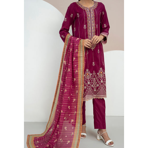 Anmaol Printed Embroidered Unstitched 3pcs Suit - 1011