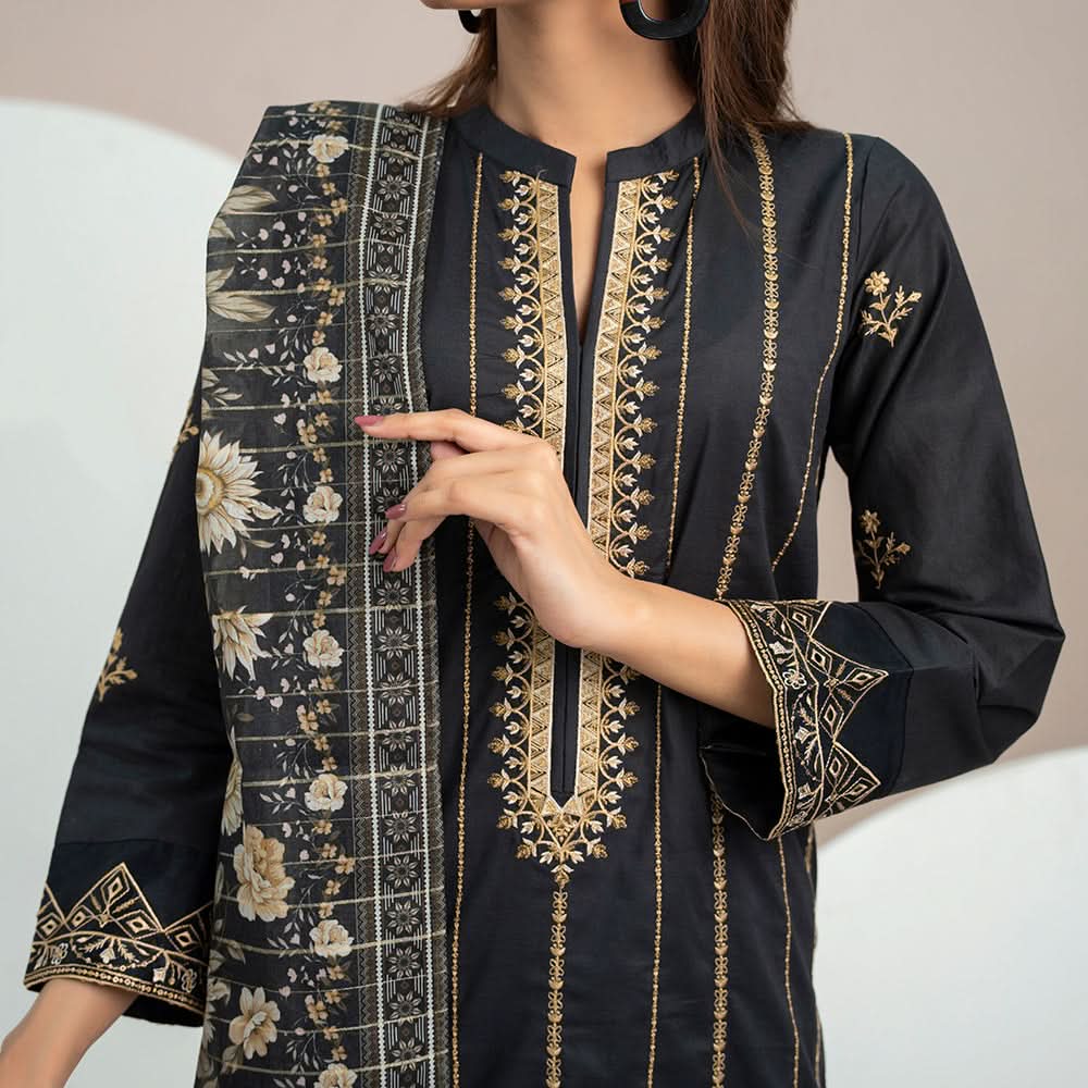 Anmaol Printed Embroidered Unstitched 3pcs Suit - 1012, Women, 3Pcs Shalwar Suit, VS-Daman, Chase Value