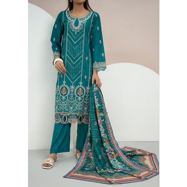 Anmaol Printed Embroidered Unstitched 3pcs Suit - 1014