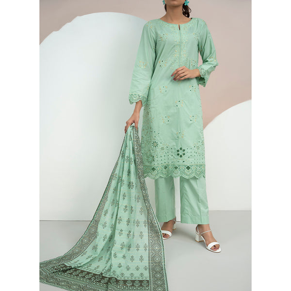 Anmaol Printed Embroidered Unstitched 3pcs Suit - 1018