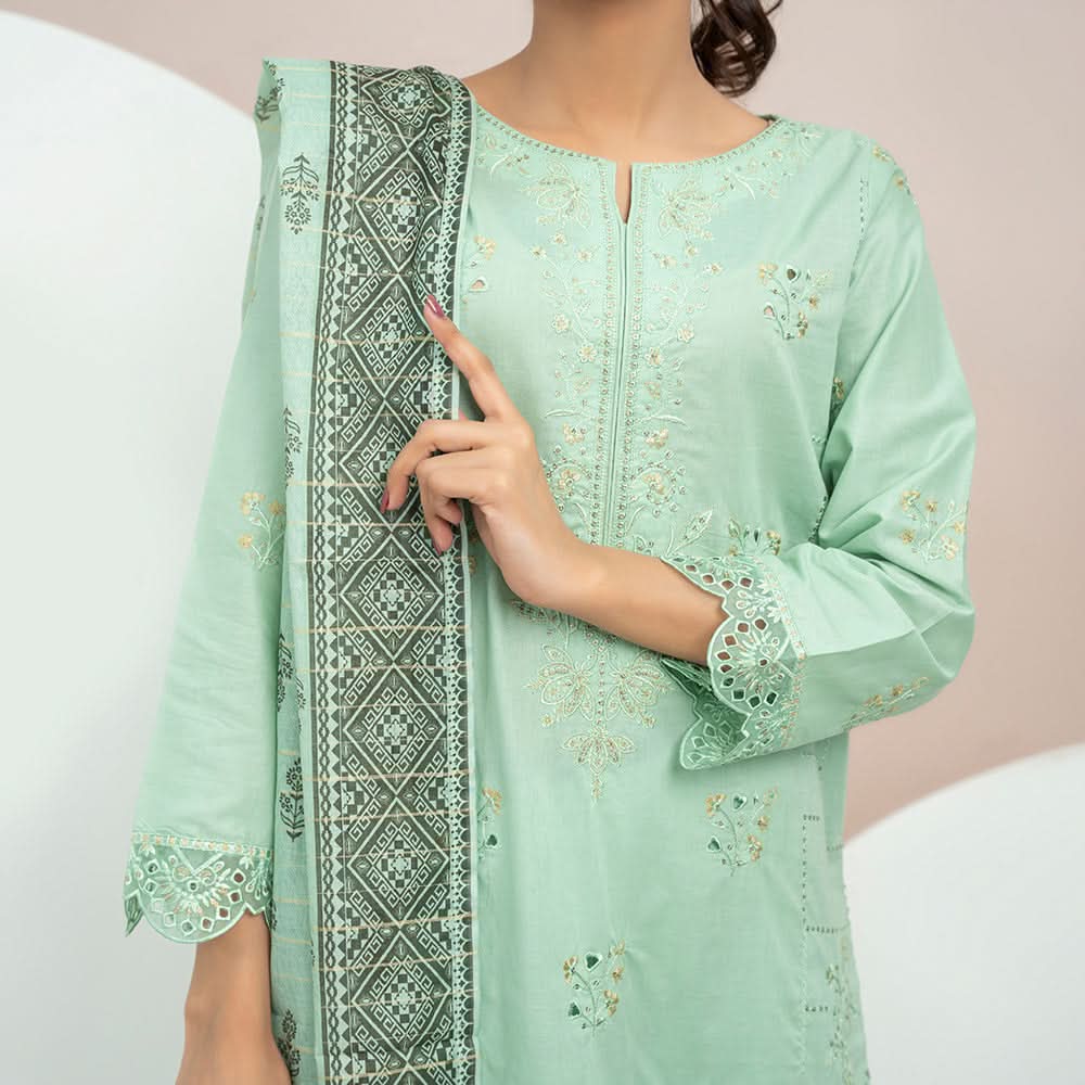 Anmaol Printed Embroidered Unstitched 3pcs Suit - 1018, Women, 3Pcs Shalwar Suit, VS-Daman, Chase Value