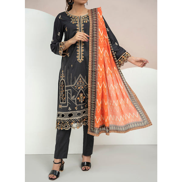 Anmaol Printed Embroidered Unstitched 3pcs Suit - 1019