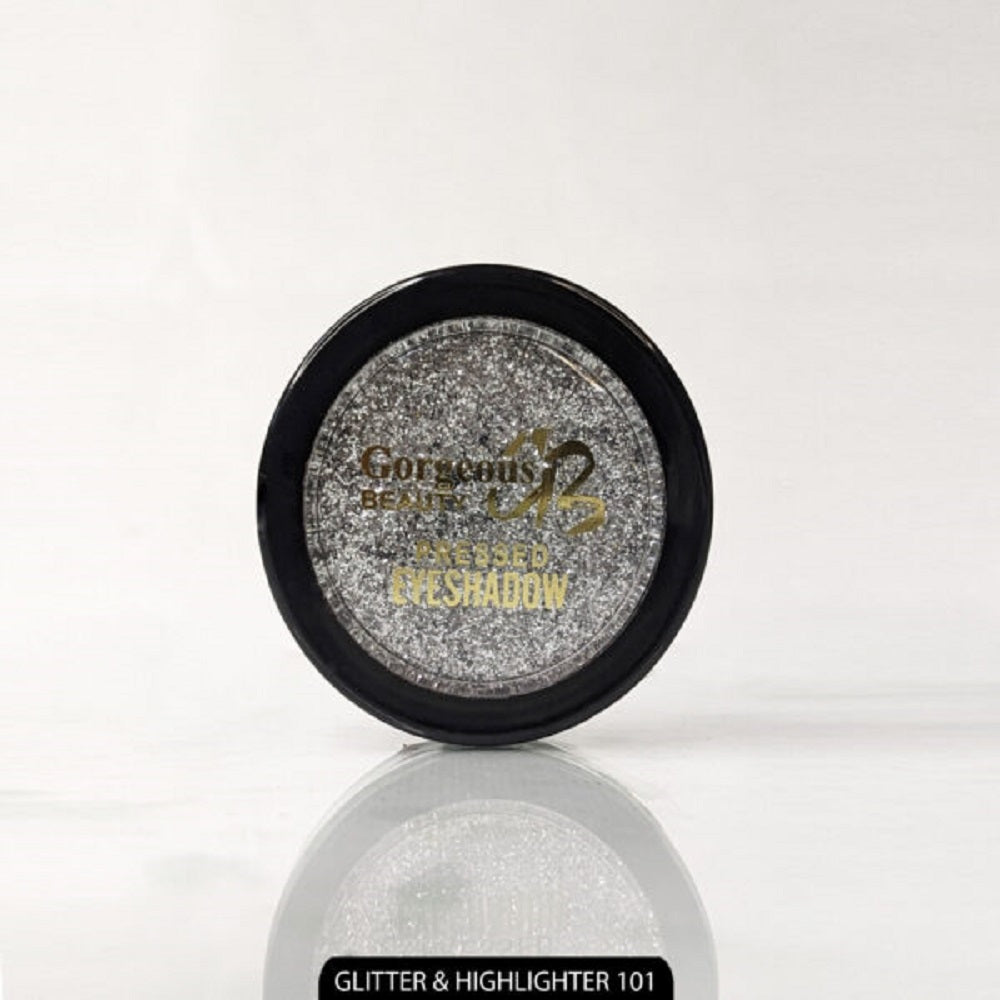 Gorgeous Beauty Pressed Eye Shadow Highlighter & Glitter - 101, Eyeshadow, Gorgeous Beauty, Chase Value