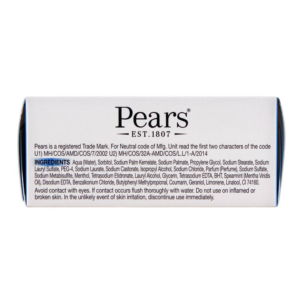 Pears Transparent Soap With Mint Extracts, 125G, Soaps, Pears, Chase Value