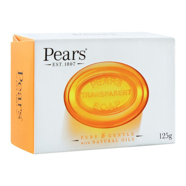 Pears Transparent Soap With Natural Oils, 125G, Soaps, Pears, Chase Value