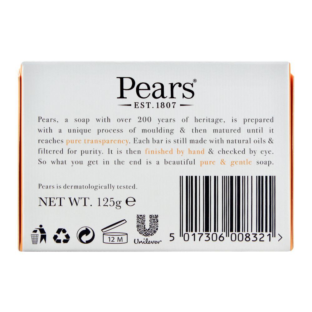 Pears Transparent Soap With Natural Oils, 125G, Soaps, Pears, Chase Value