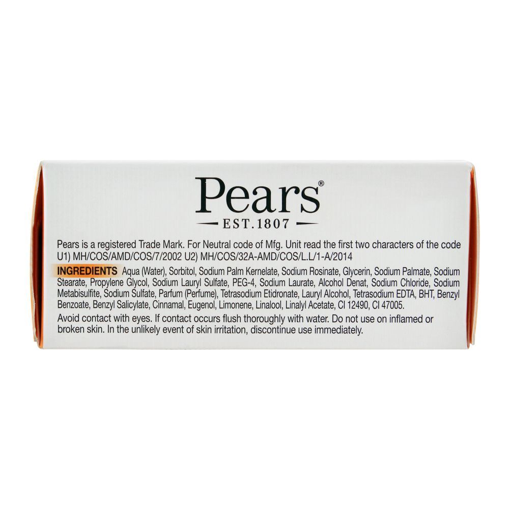 Pears Transparent Soap With Natural Oils, 125G, Soaps, Pears, Chase Value