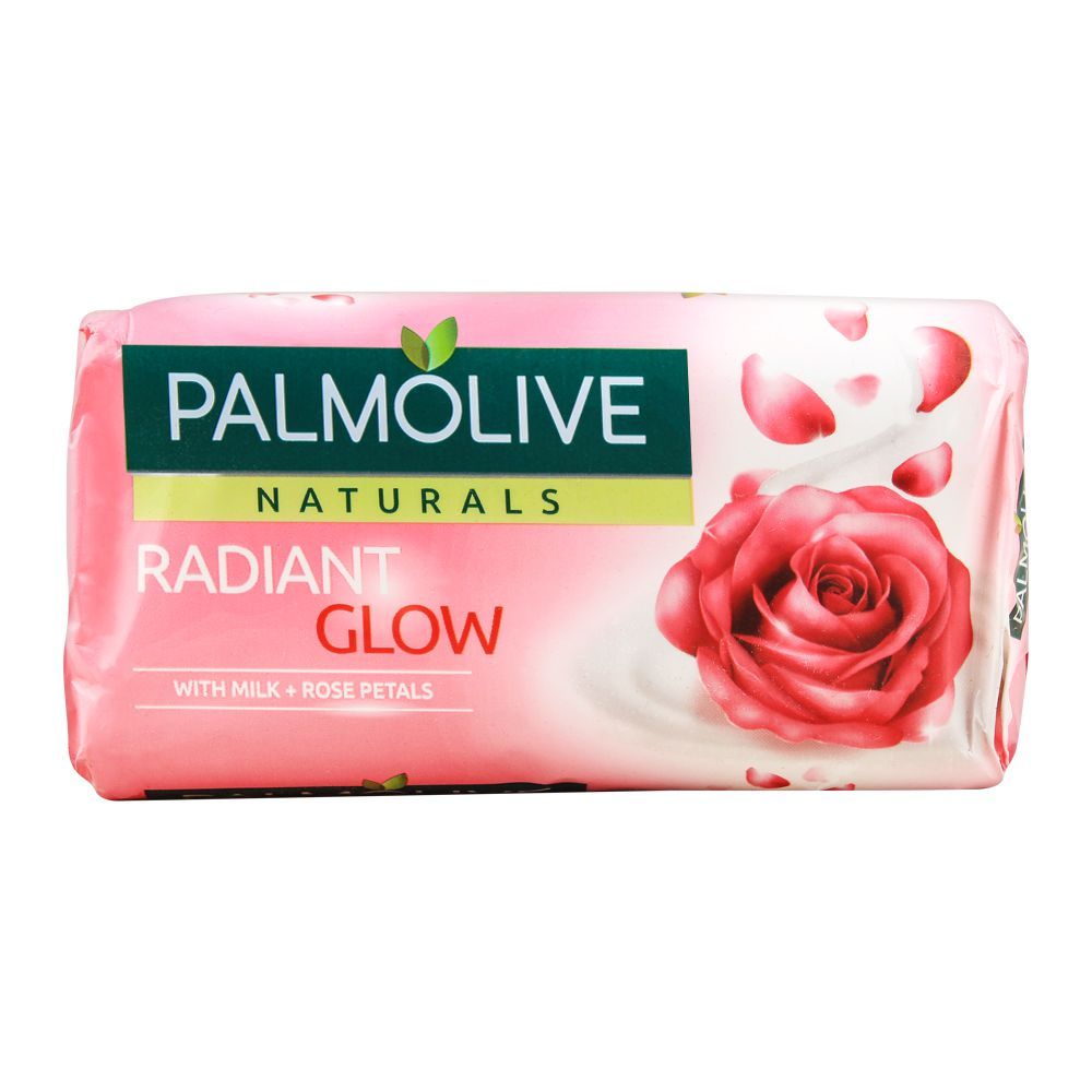 Palmolive Naturals Radiant Glow Soap, Milk + Rose Petals, 145g, Soaps, Palmolive, Chase Value