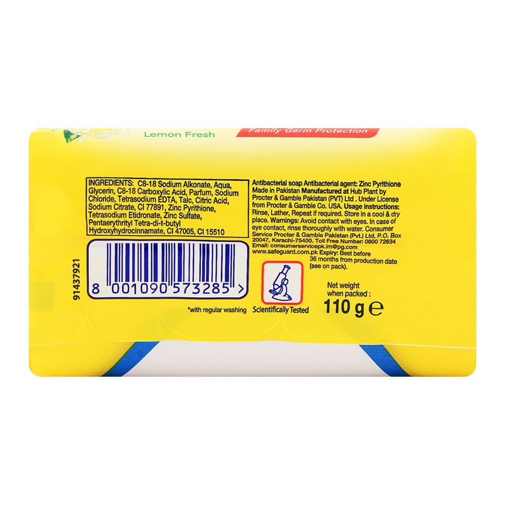 Safeguard Lemon Fresh Soap 110gm, Soaps, Safeguard, Chase Value