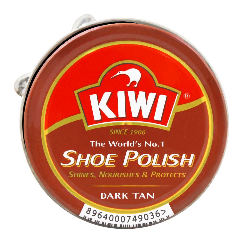 Kiwi Shoe Polish, Dark Tan, 20ml, Men's Shoe Polish, Kiwi, Chase Value