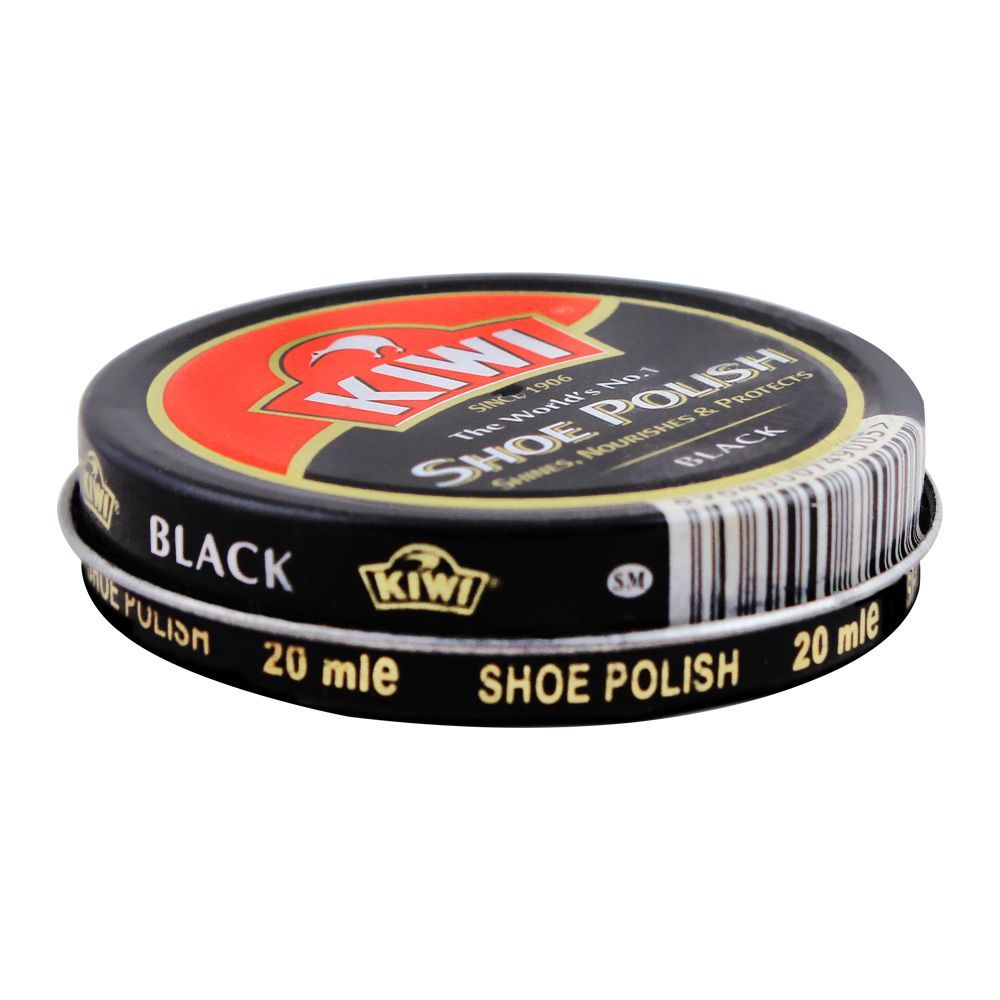 Kiwi Shoe Polish, Black, 20ml, Men's Shoe Polish, Kiwi, Chase Value