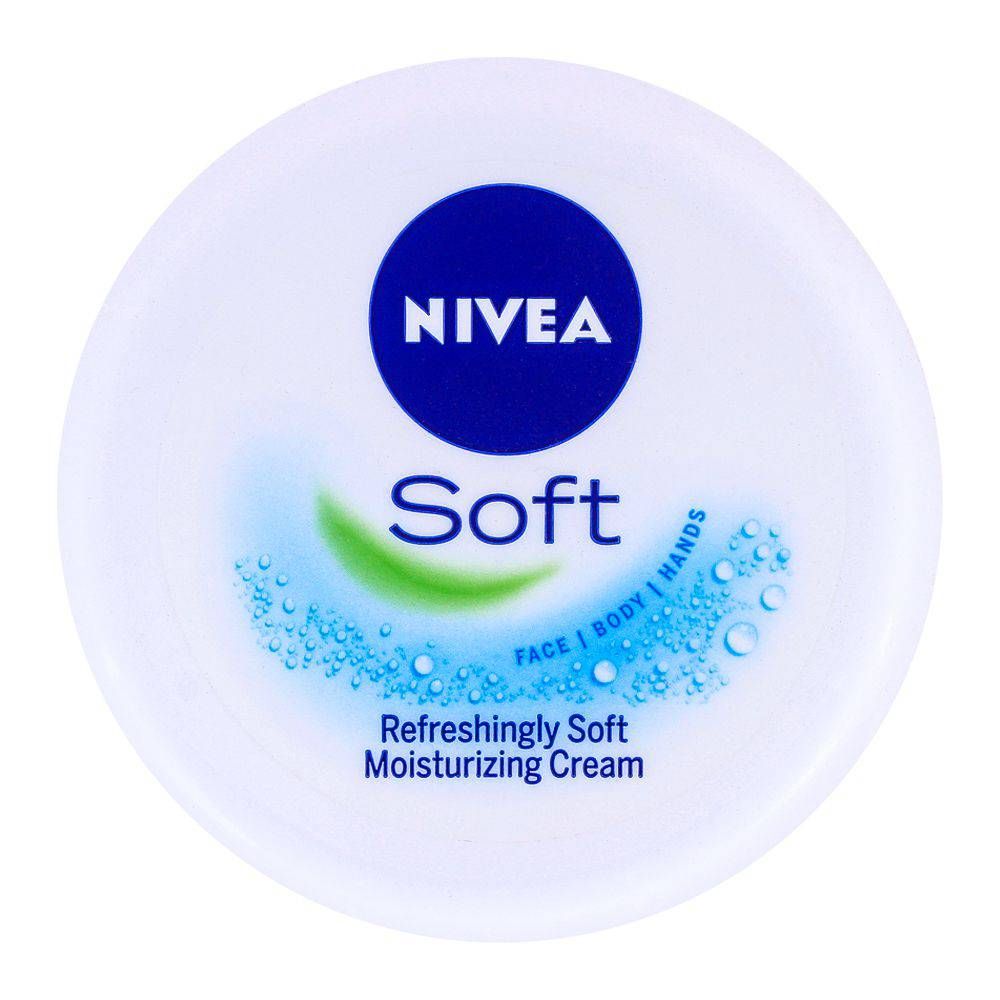 Nivea Soft Refreshingly Soft Moisturizing Cream, Jojoba Oil + Vitamin-E, 200ml, Creams & Lotions, Nivea, Chase Value