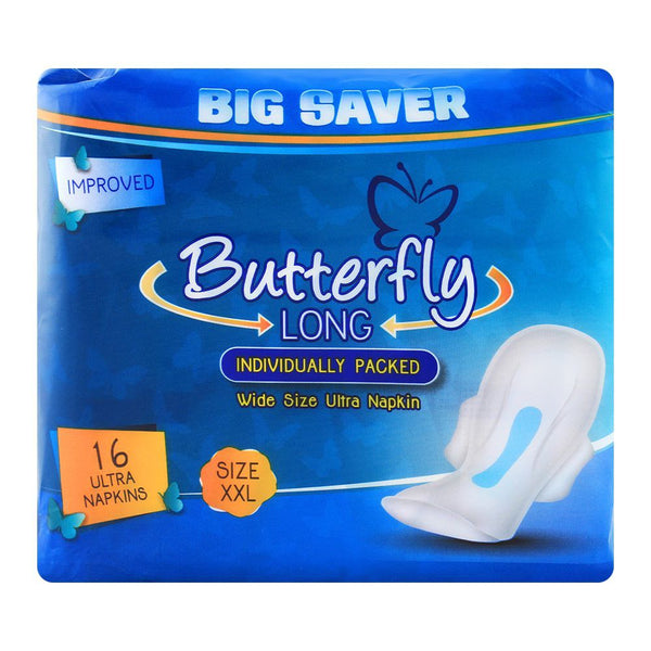 Butterfly Ultra Big Saver Sanitary Napkins XXL 16's, Sanitory Napkins, Butterfly, Chase Value