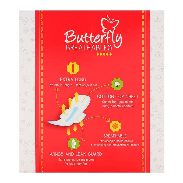 Butterfly Breathables Ultra Thin Extra Large 10-Pack, Sanitory Napkins, Butterfly, Chase Value