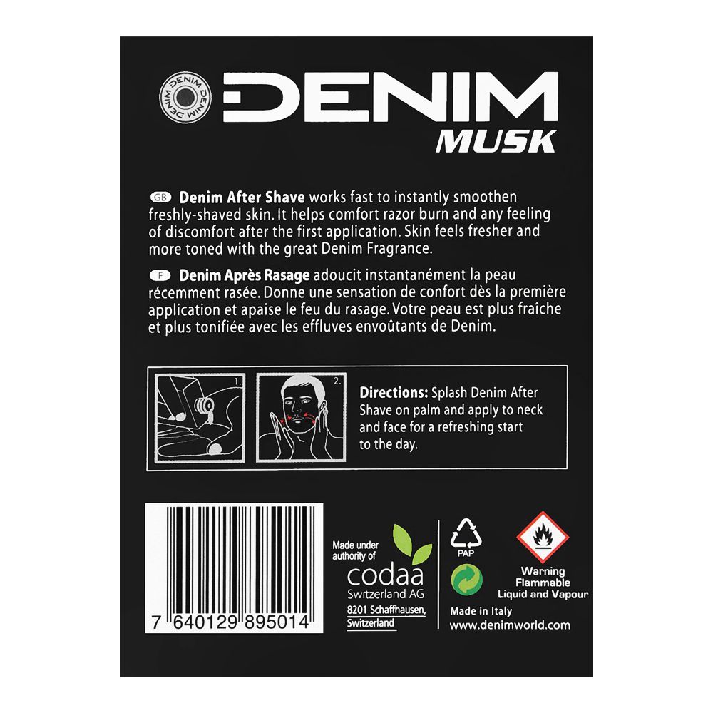 Denim Musk After Shave, 100ml, After Shaves, Denim, Chase Value