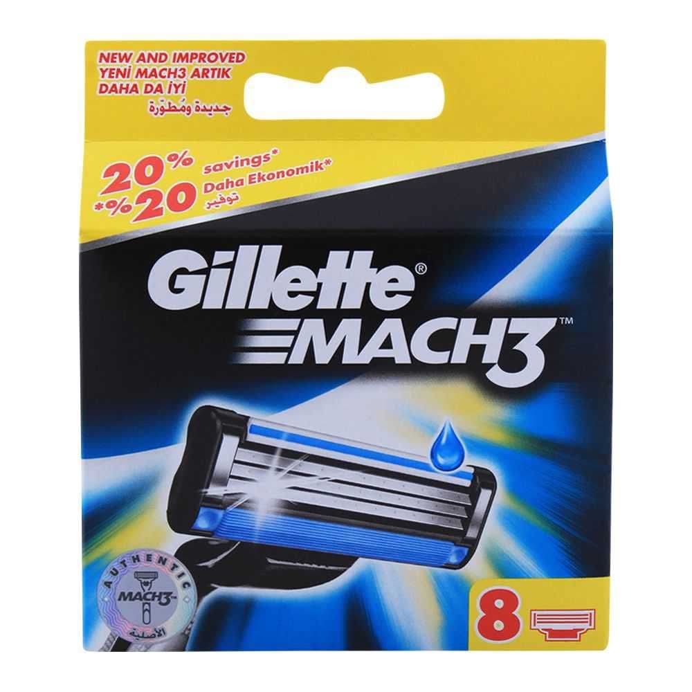 Gillette Mach3 Cartridges, Razor Blades, 8-Pack, After Shaves, Gillette, Chase Value