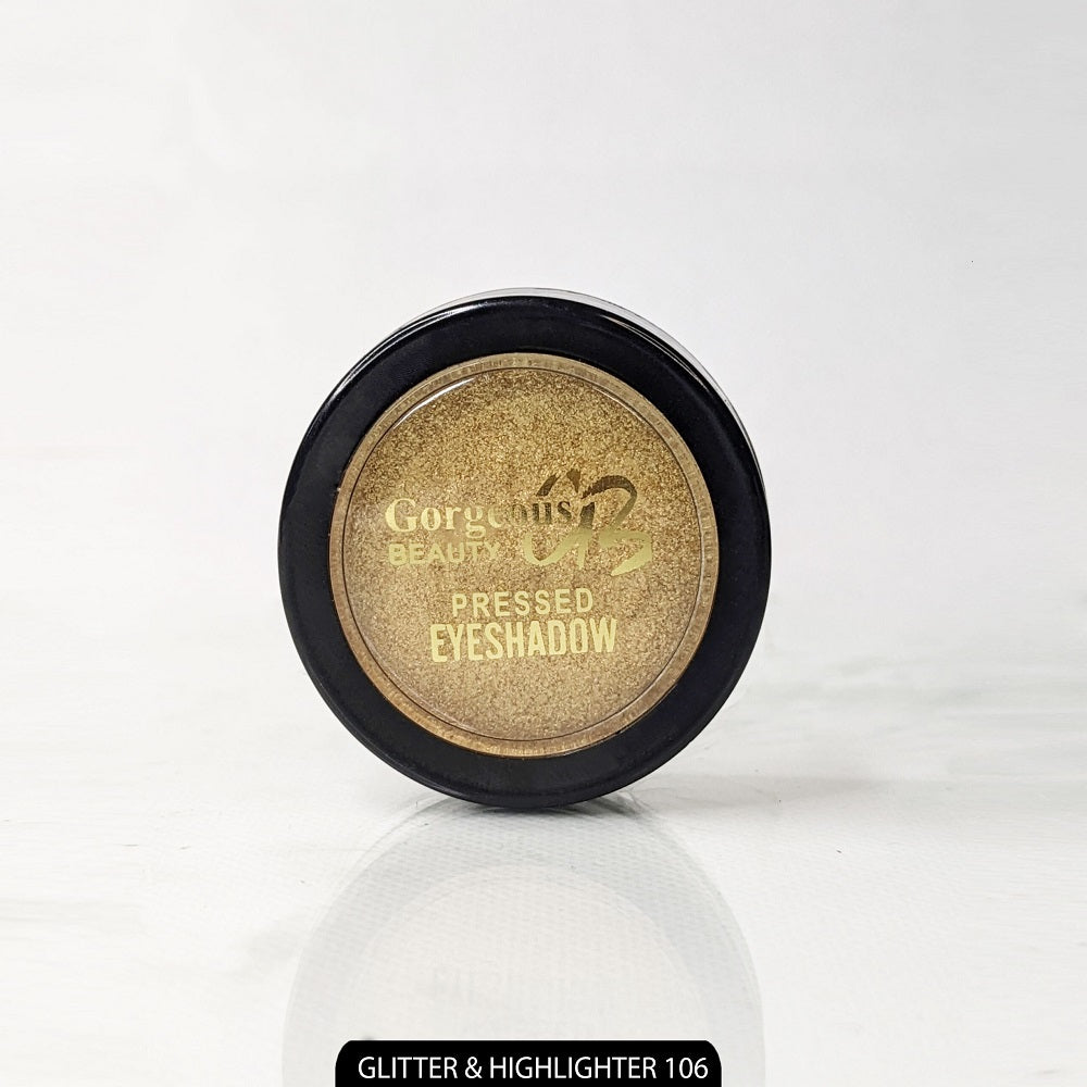 Gorgeous Beauty Pressed Eye Shadow Highlighter & Glitter - 106, Eyeshadow, Gorgeous Beauty, Chase Value