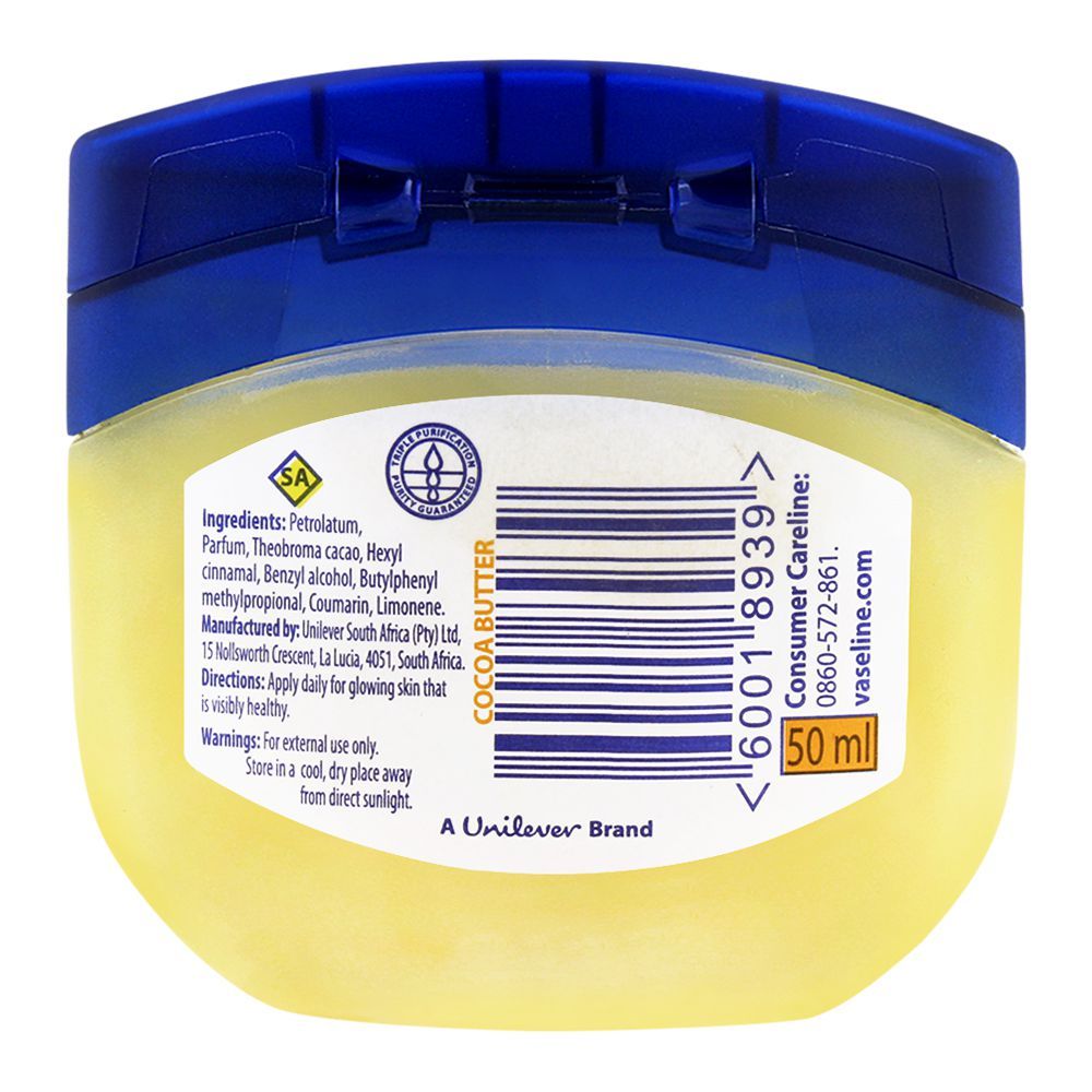 Vaseline Blueseal Cocoa ButterRich Conditioning Jelly 50ml, Creams & Lotions, Vaseline, Chase Value