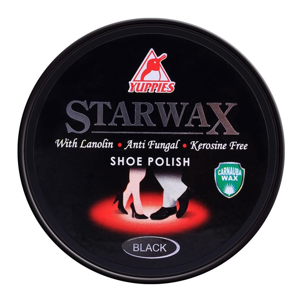 Yuppies Star Wax Shoe Polish Black 48ml, Men's Shoe Polish, Yuppies, Chase Value
