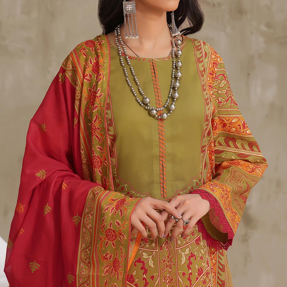 VS Malhar Cambric Printed Unstitched 3Pcs Suit V-1, Women, 3Pcs Shalwar Suit, VS Textiles, Chase Value