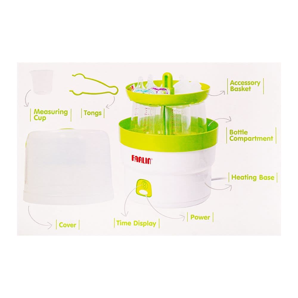 Farlin Green Saver Micro-Computer One Touch Steam Sterilizer, TOP-216, Feeding Supplies, Farlin, Chase Value