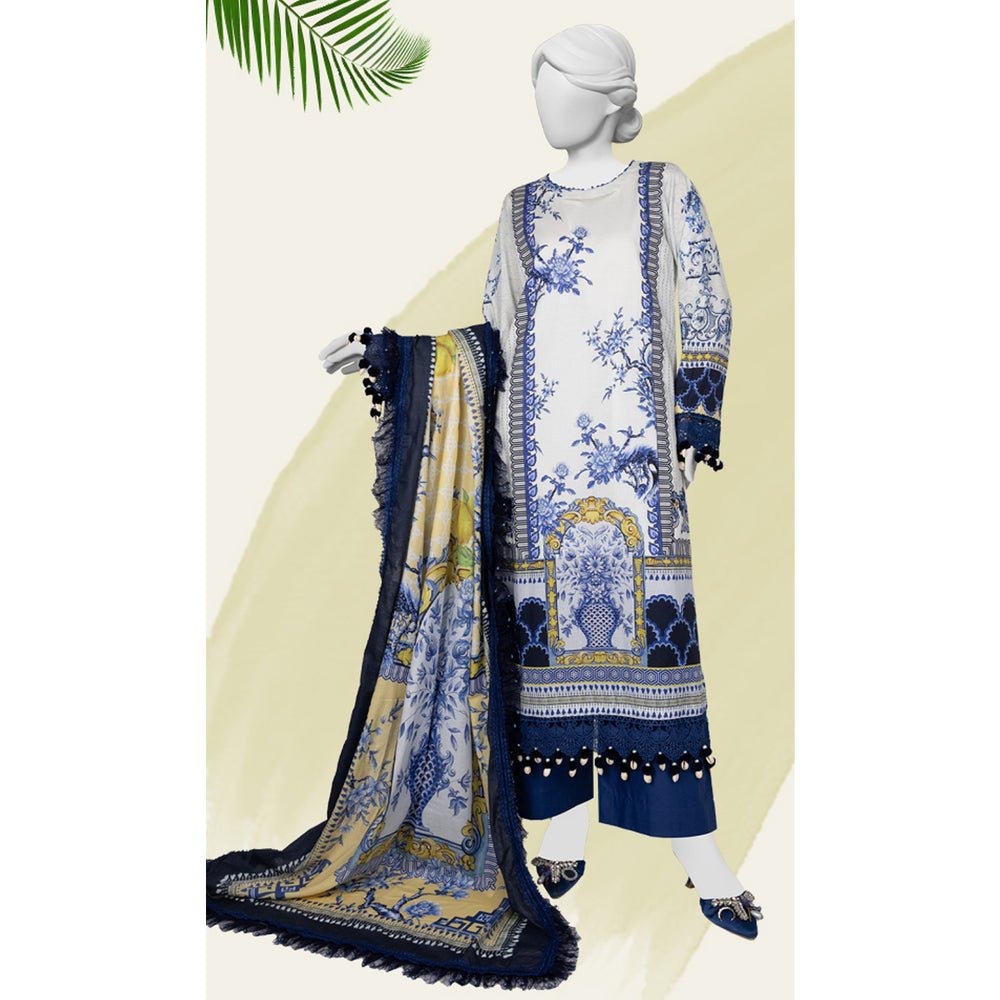 Panjnad Norah Lawn By J. Digital Printed Unstitched 3 Pcs Suit - 241300, Women, 3Pcs Shalwar Suit, Junaid Jamshed, Chase Value
