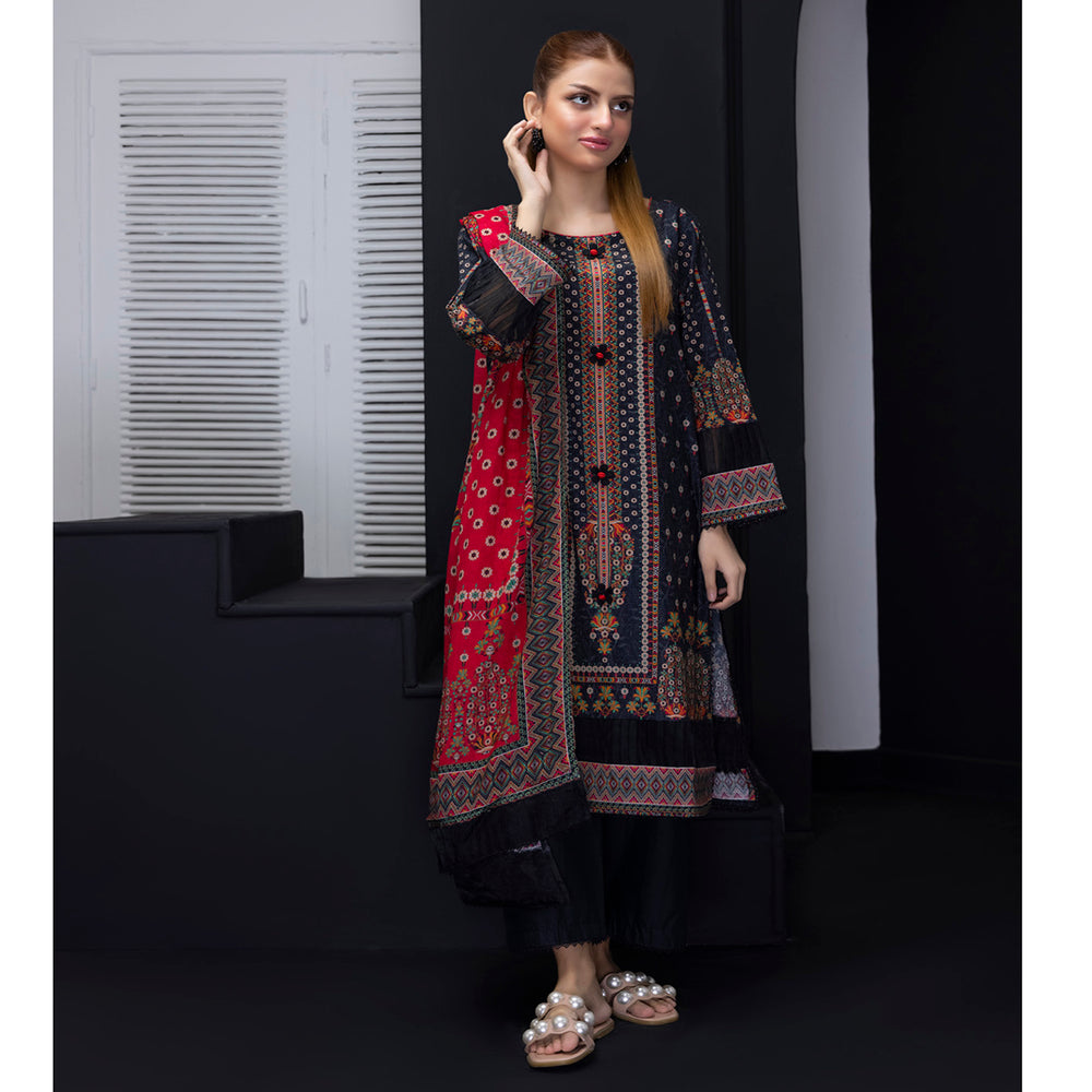 Salina Weaving Dobby By Regalia Lawn Printed Unstitched 3Pcs Suit V-2 - 10, Women, 3Pcs Shalwar Suit, Regalia Textiles, Chase Value