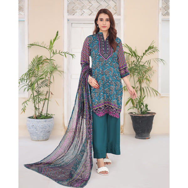 Laiba By SN Cloth Printed Unstitched 3 Pcs Suit - 16